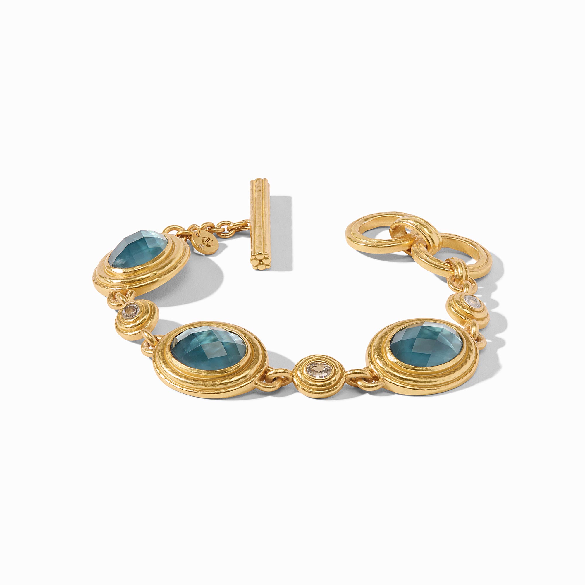 Julie Vos - Tudor Stone Bracelet, Iridescent Peacock Blue