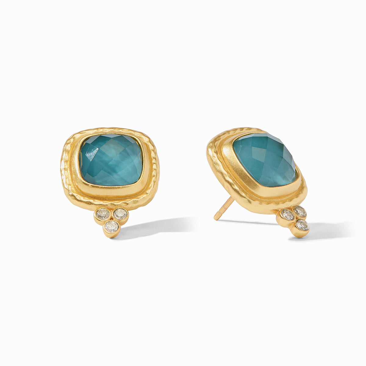 Julie Vos - Tudor Stud, Iridescent Peacock Blue