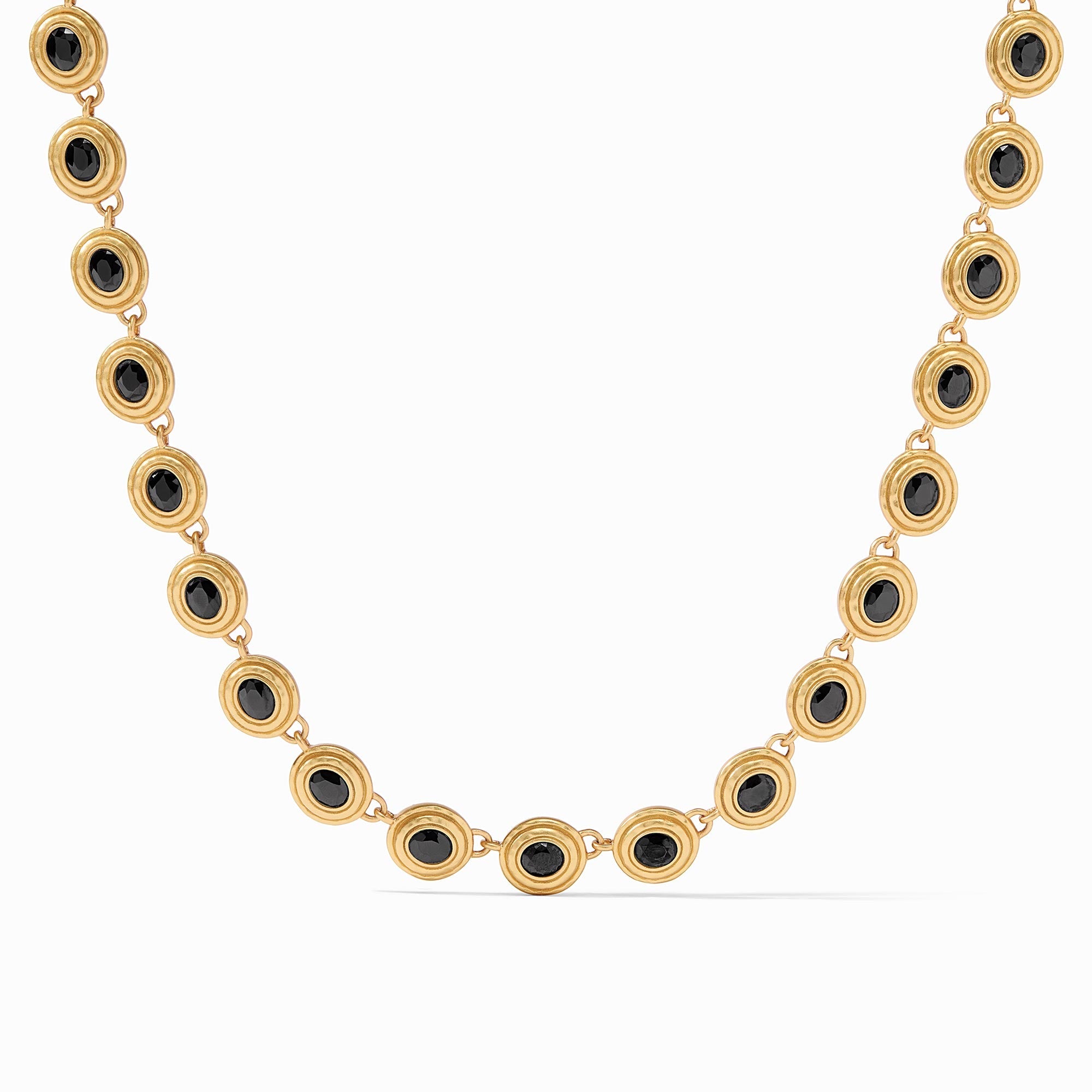 Julie Vos - Tudor Tennis Necklace, Obsidian Black