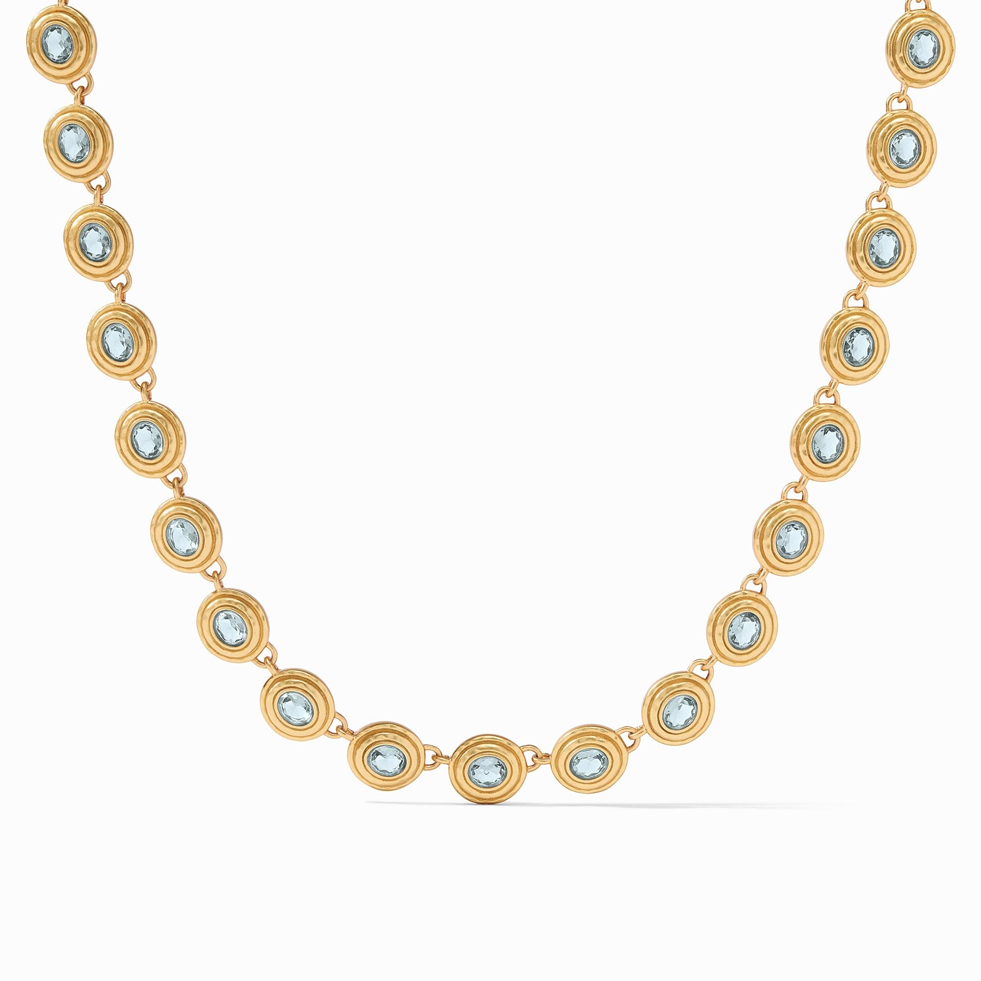 Julie Vos - Tudor Tennis Necklace, Peacock Blue