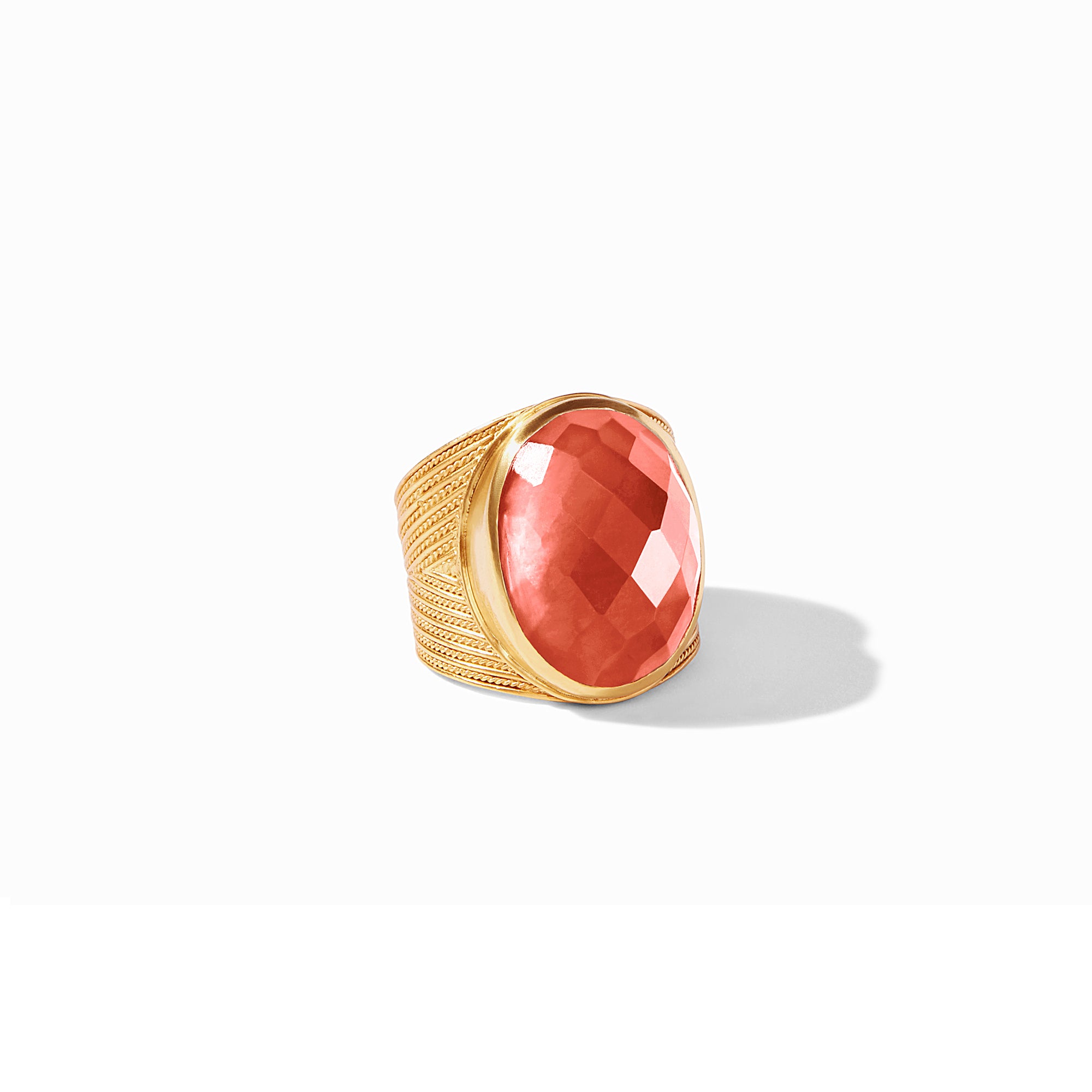 Julie Vos - Verona Statement Ring, Iridescent Coral / 9