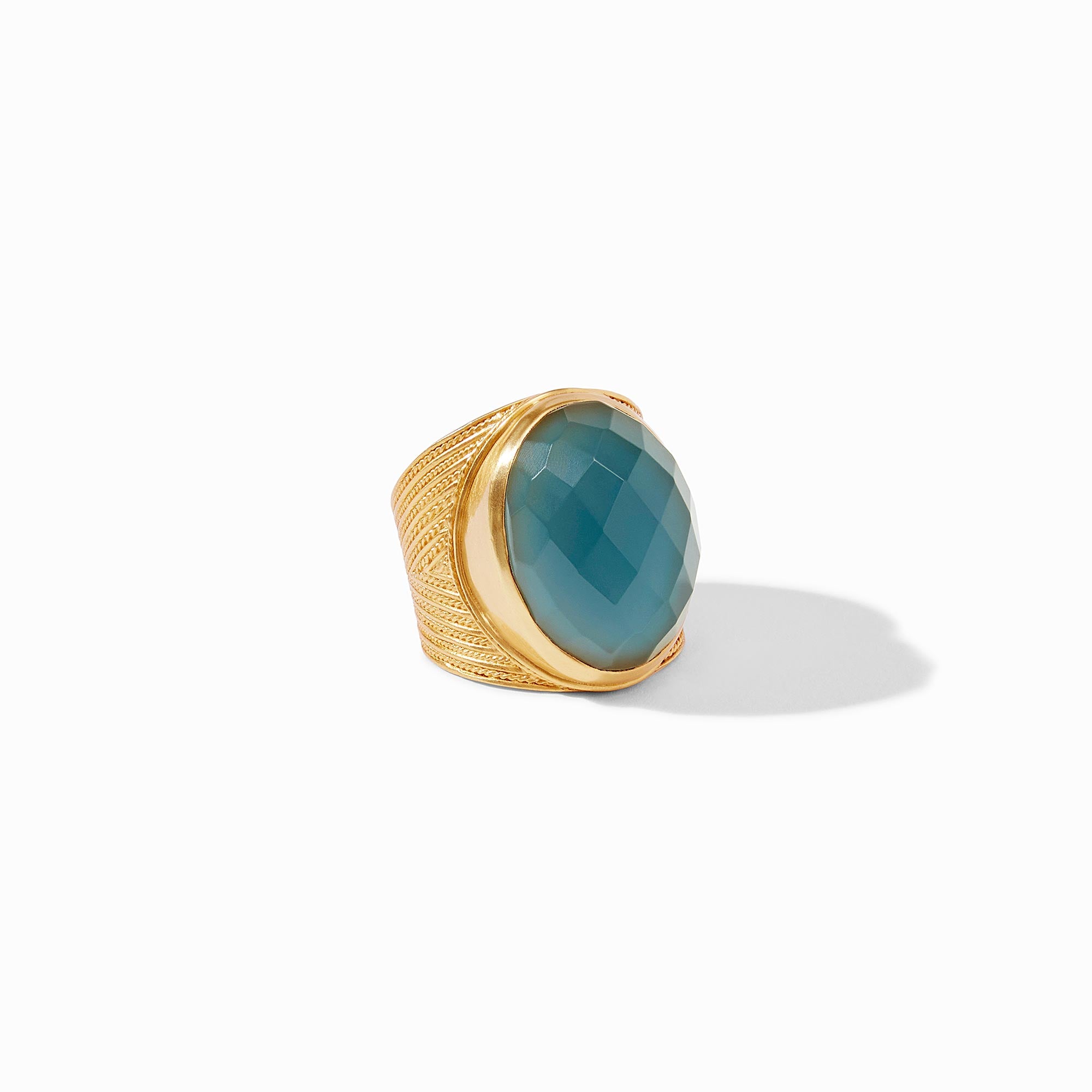 Julie Vos - Verona Statement Ring, Iridescent Peacock Blue / 9