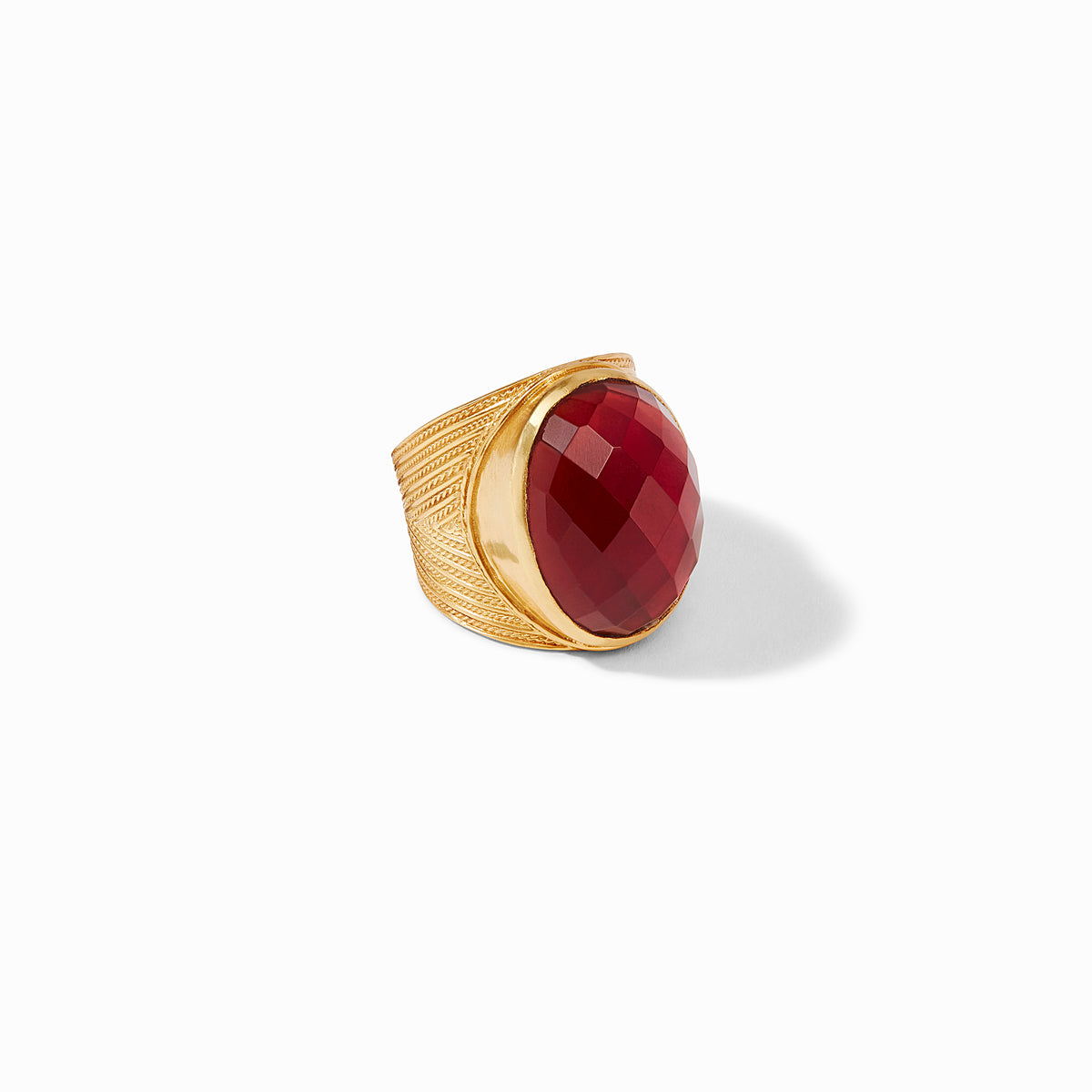 Julie Vos - Verona Statement Ring, Iridescent Ruby Red / 9, Iridescent Ruby Red, ruby red, holiday gift guide, holiday hues, last chance
