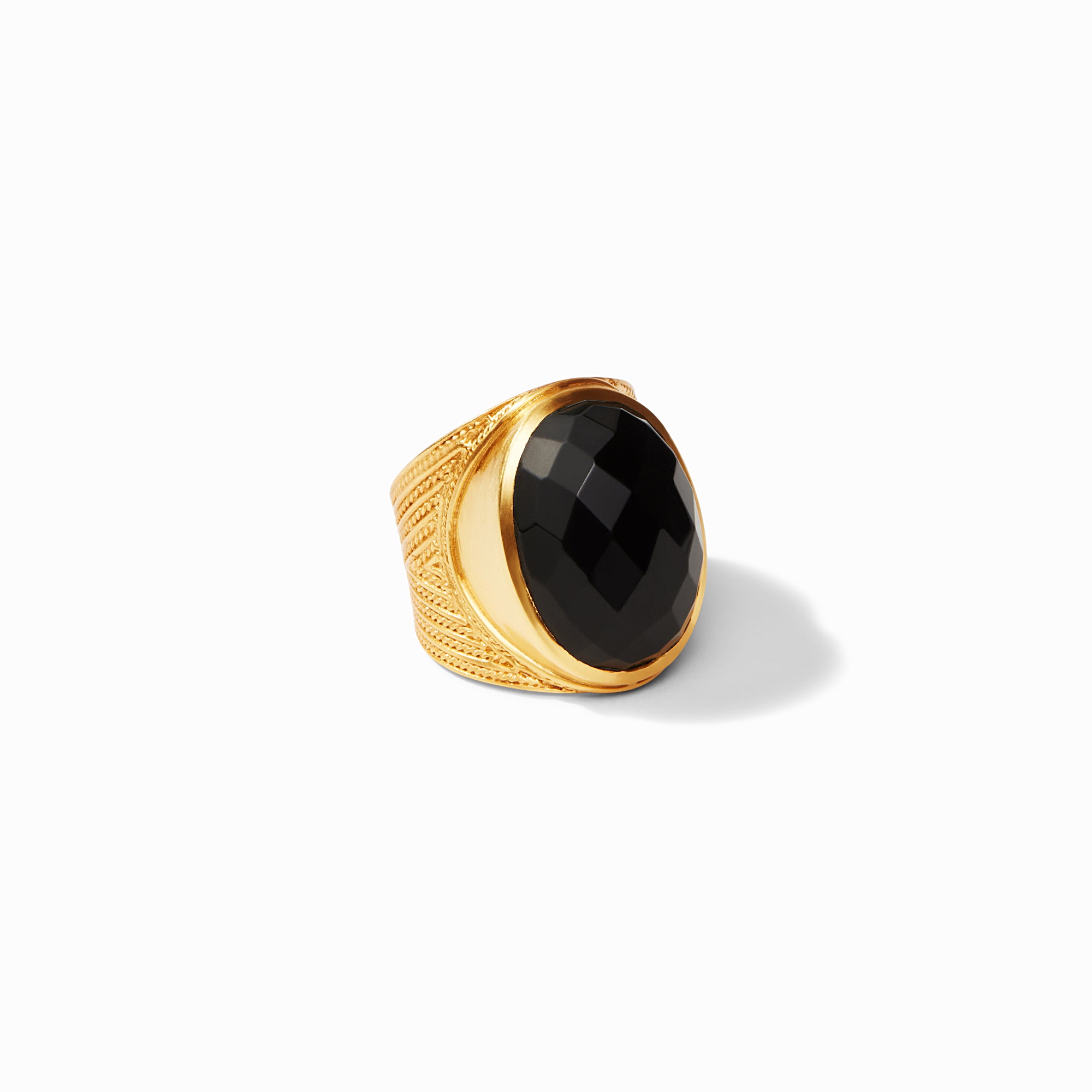 Julie Vos - Verona Statement Ring, Obsidian Black / 9, Obsidian Black, obsidian black