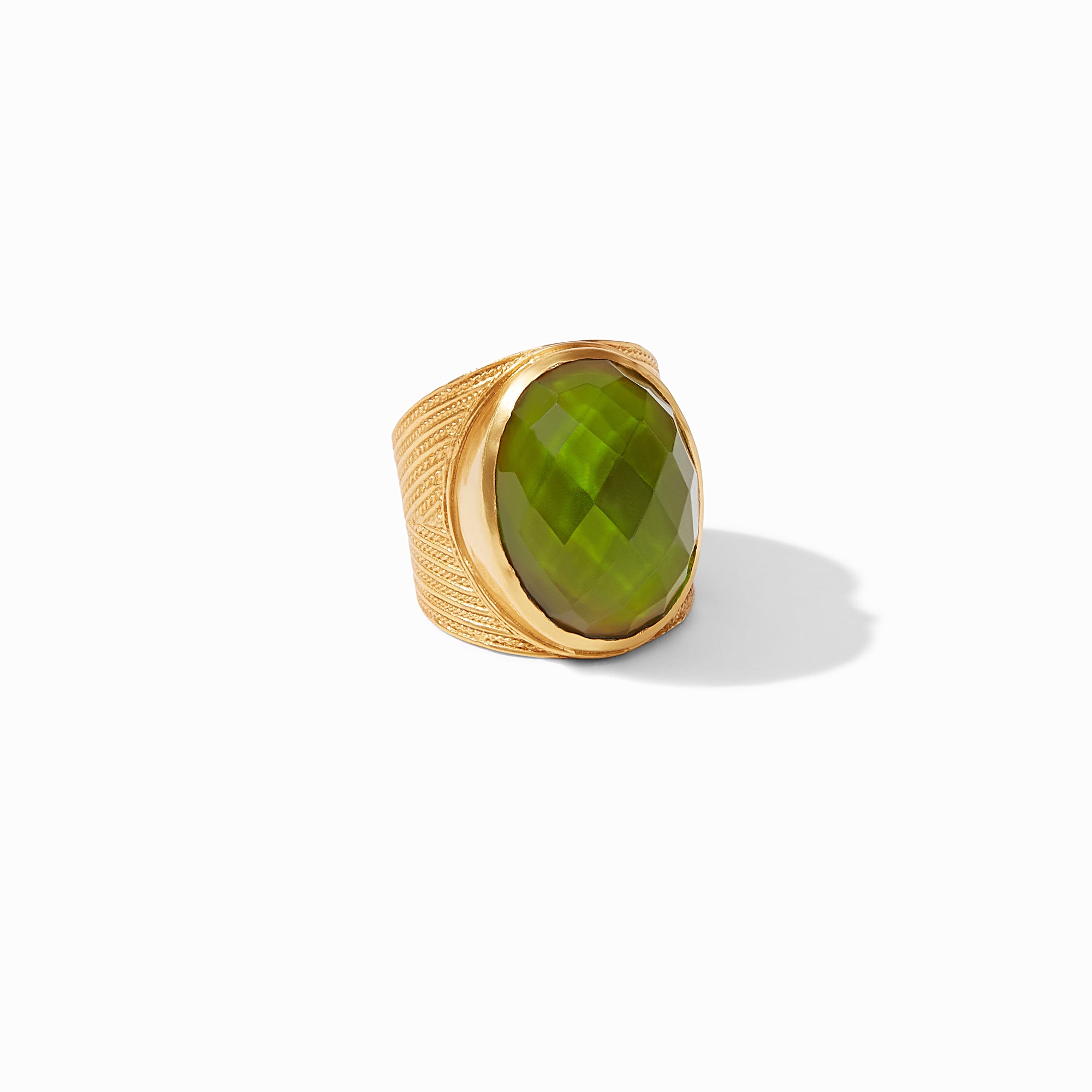 Julie Vos - Verona Statement Ring, Iridescent Jade Green / 9, Iridescent Jade Green, gifts under 300, occasion jewels