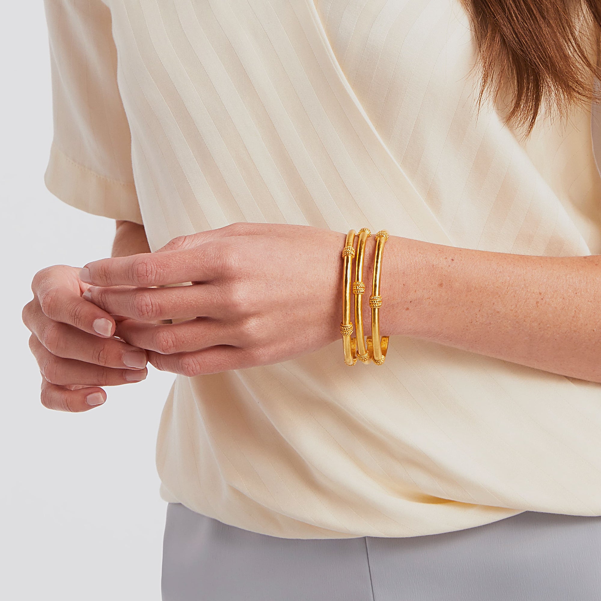 Windsor Gold Bangle Bracelet | Julie Vos
