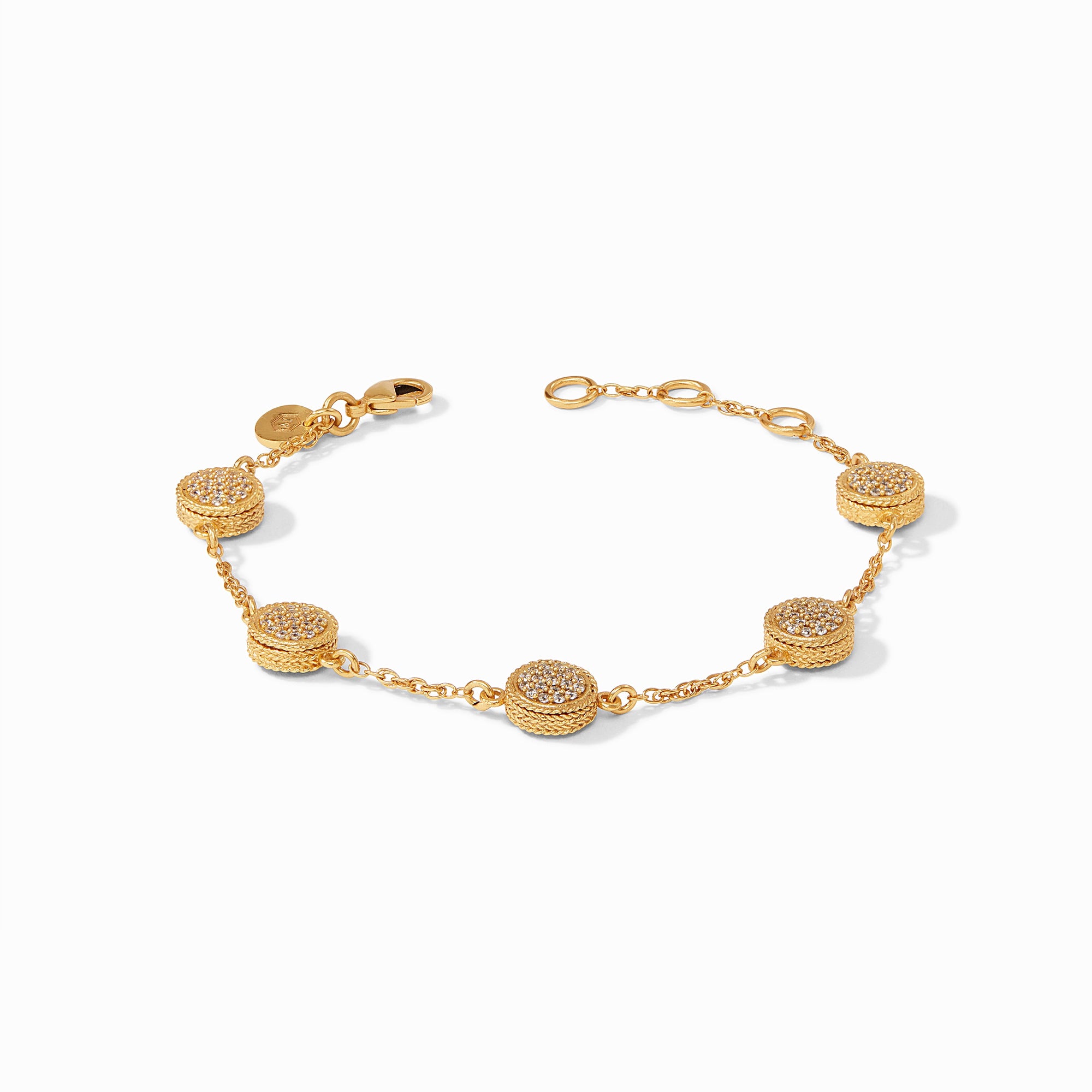 carousel, Centered view of the Windsor Delicate Bracelet with Pave Stations