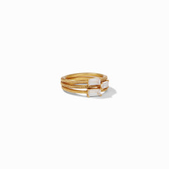 Windsor Gold Trio Rings - Centered view, Cubic Zirconia, rings