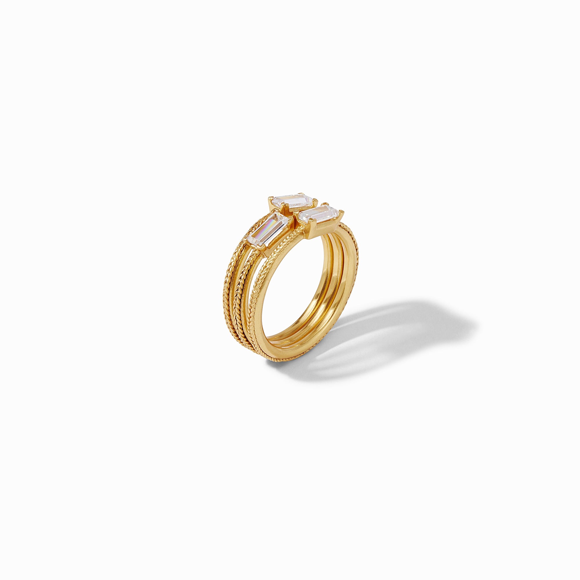 carousel, Windsor Gold Trio Ring - Standing Centered View
