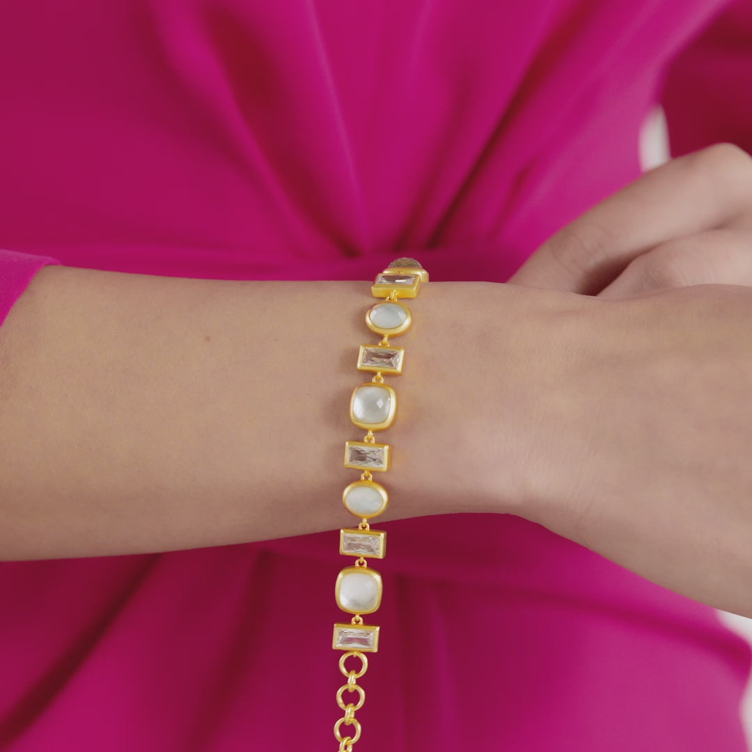 Antonia Gold Tennis Bracelet | Julie Vos