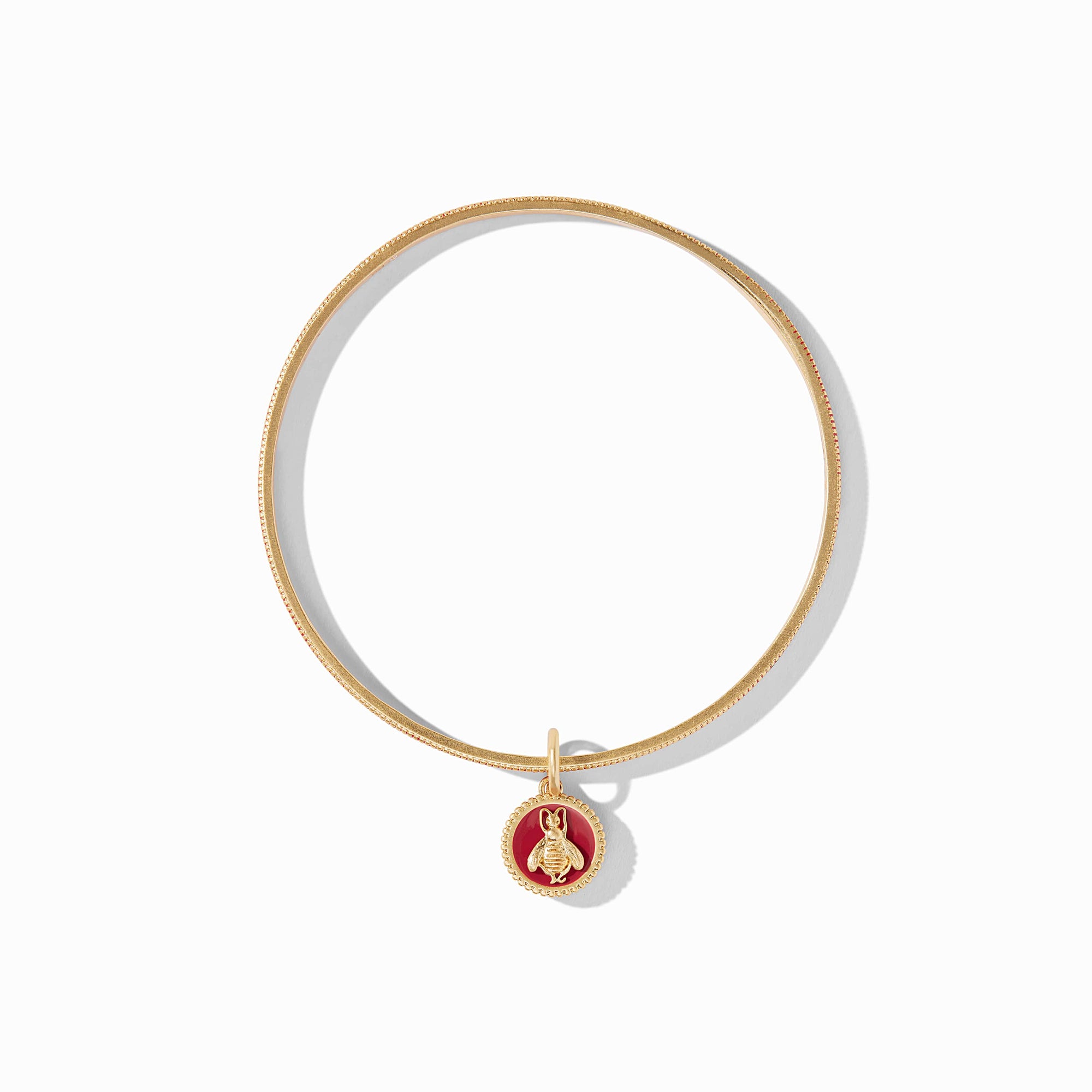 Julie Vos - Bee Cameo Bangle, Mulberry Enamel / Large