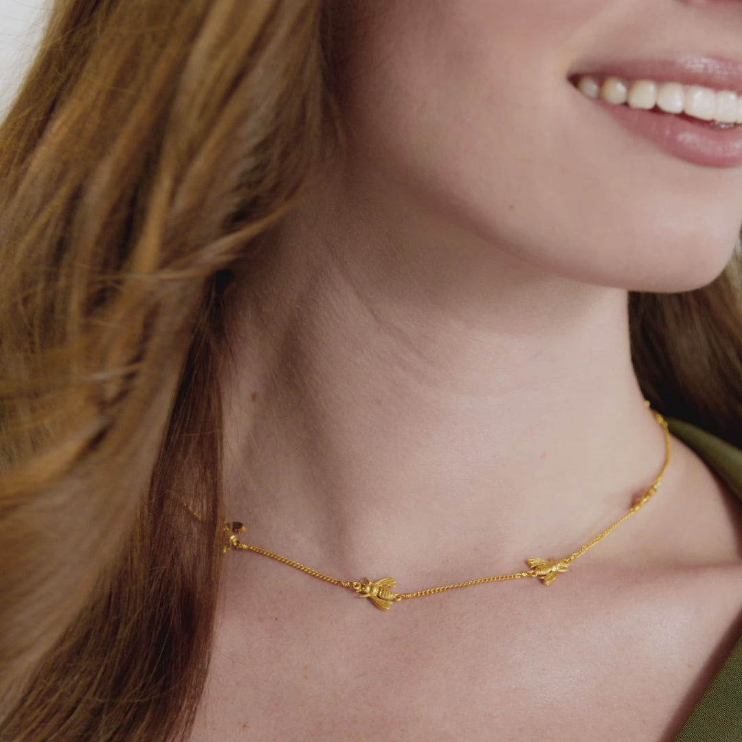 Gold Specialty Bee Necklace Scott And Bailey